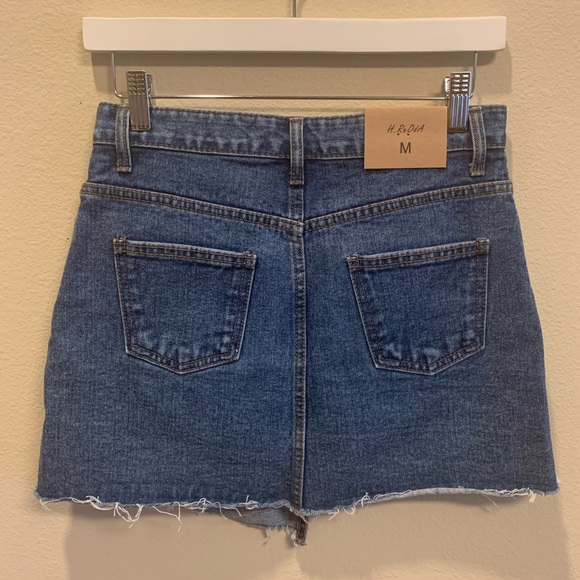 Brand New! Asymmetric Denim Mini Skirt - Picture 2 of 2